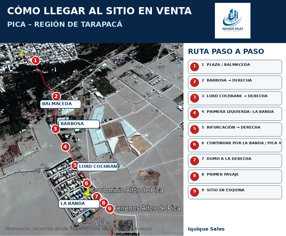 Cómo llegar al sitio en venta — Pica