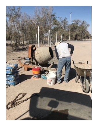 Preparación de materiales para las obras